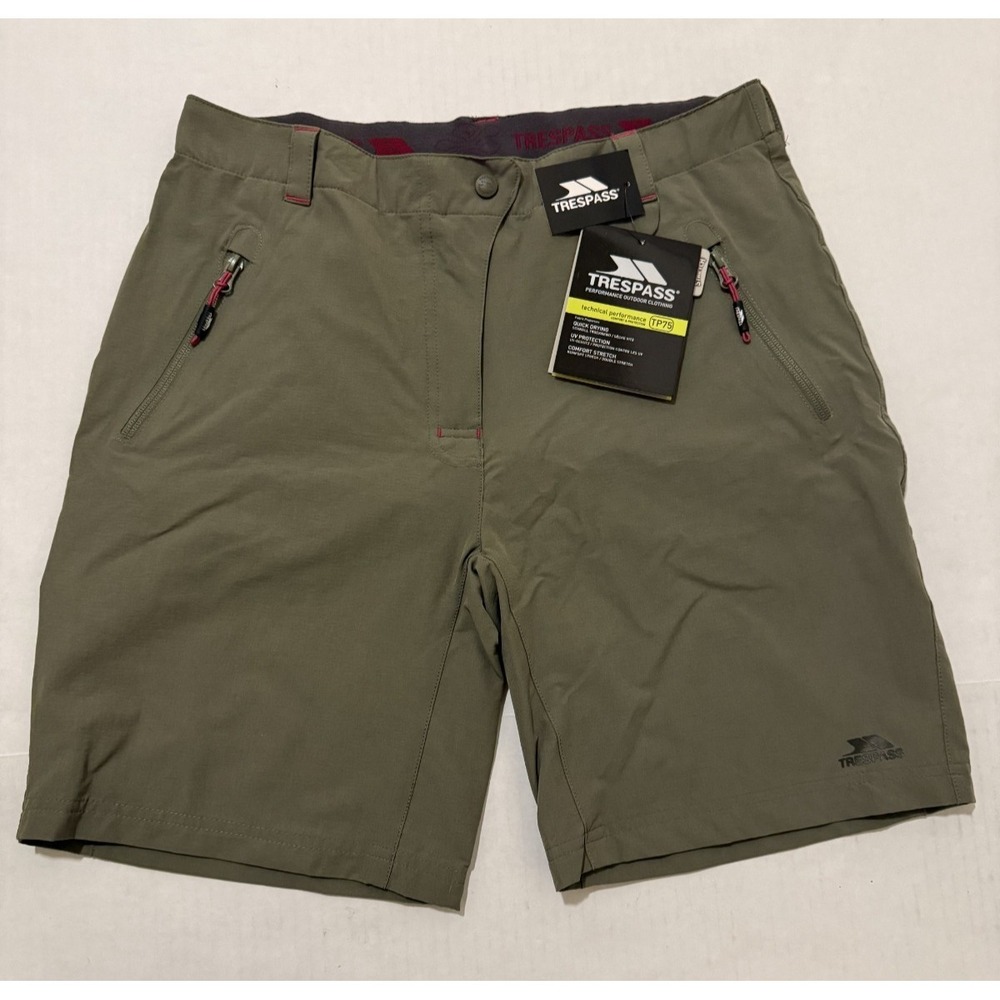 Trespass Brooksy Women's Comfort Stretch Quick Drying‎ Shorts Herb Size Large